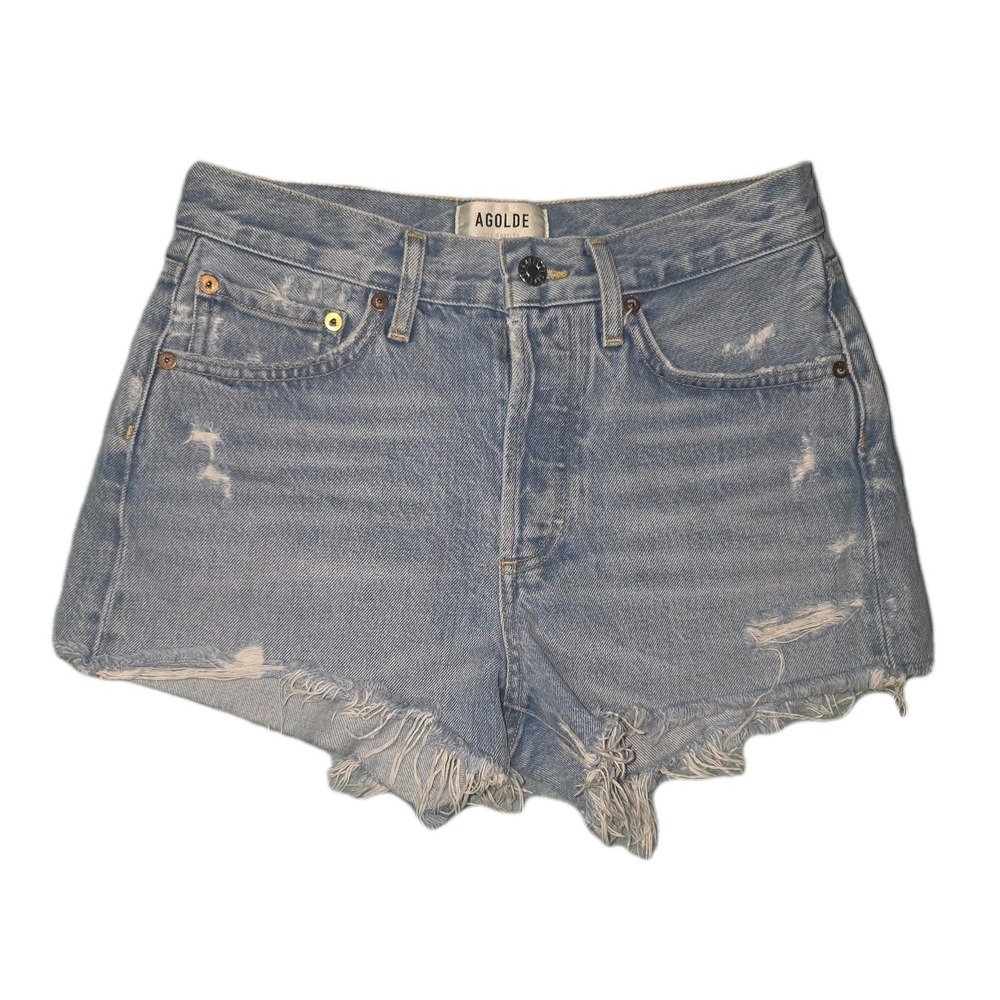 Agolde Parker Vintage Cut Off Short 24 Swapmeet Light Distressed High Waist
